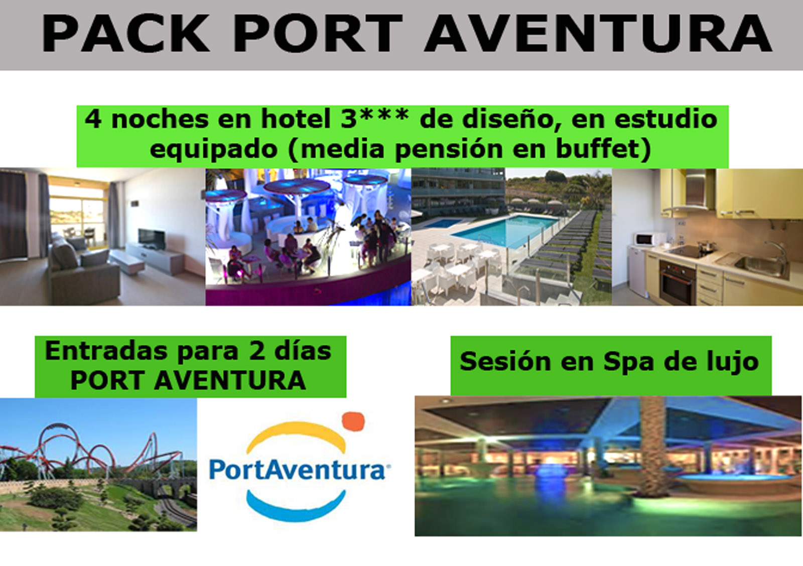 Pack Port Aventura 5 días / 4 noches tan sólo 183,50€ La Guía W La